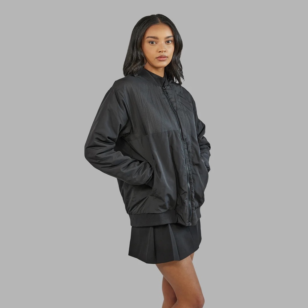 NWOT BLVCK PARIS Blvck Bold Nylon Bomber Jacket - Picture 2 of 11